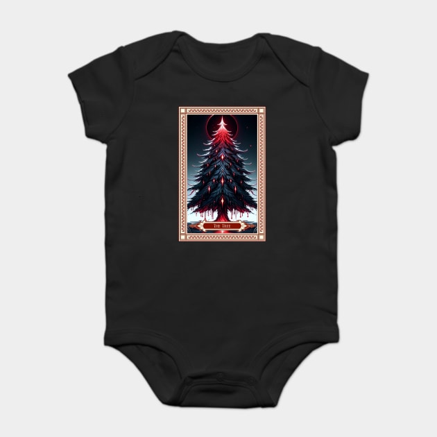 The Christmas Tree Tarot Card Baby Bodysuit by HolidayBug